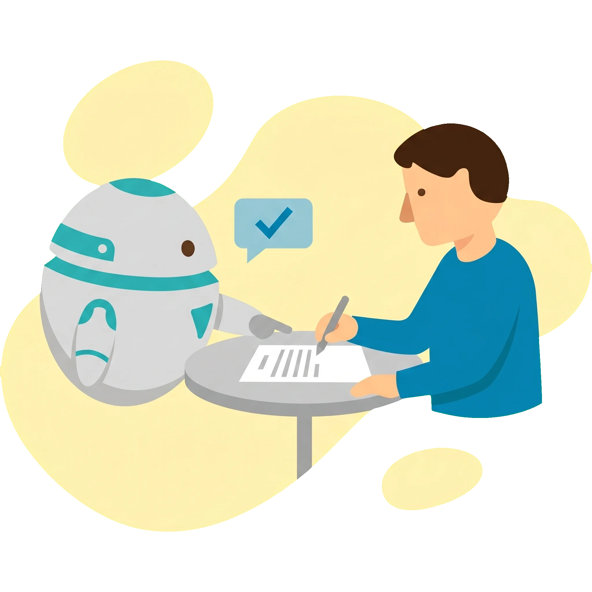 人間とAIロボットの共同編集
